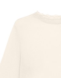 Glitter Sheer Mesh Long Sleeve Top with Lettuce Hem Details