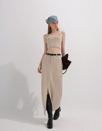 High Waisted Wash Jeans Denim A Line Mini Skirt