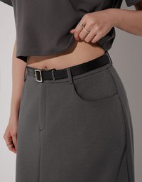 High Waisted Wash Jeans Denim A Line Mini Skirt