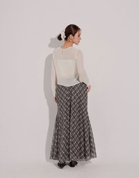 Vintage Inspired Plaid A Line Maxi Skirt