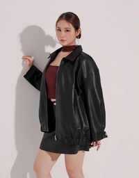 High Waist Faux Suede A Line Mini Skirt with Pockets