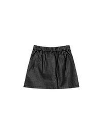 High Waist Faux Suede A Line Mini Skirt with Pockets