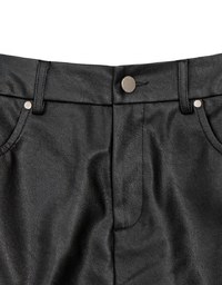 High Waist Faux Suede A Line Mini Skirt with Pockets