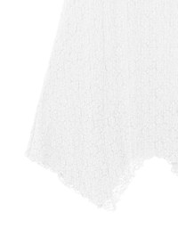Lace Asymmetrical Hem High Waist Maxi Skirt