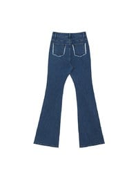 Classic High Waist Frayed Edge Flared Jeans Denim Pants