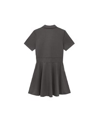 Polo Collar Flared Hem Mini Dress
