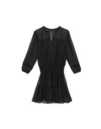 Lace Trim Drawstring Sleeve Cropped Cardigan and Elastic Waist A Line Mini Skirt Set Wear