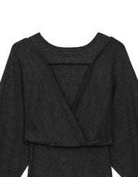 Sleeveless Knit Maxi Dress and Detachable Sleeve Cardigan Set Wear
