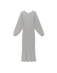 Sleeveless Knit Maxi Dress and Detachable Sleeve Cardigan Set Wear