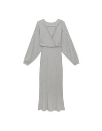 Sleeveless Knit Maxi Dress and Detachable Sleeve Cardigan Set Wear
