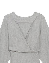 Sleeveless Knit Maxi Dress and Detachable Sleeve Cardigan Set Wear
