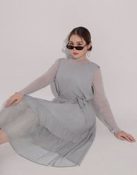 Flowy Sleeveless Maxi Dress with Waist Tie Detail