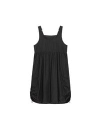 Adjustable Strap Drawstring Waist Cargo Maxi Dress