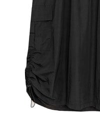 Adjustable Strap Drawstring Waist Cargo Maxi Dress
