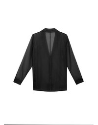 Lightweight Sheer Longline Button Front Tailored Jacket