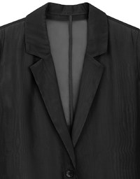 Lightweight Sheer Longline Button Front Tailored Jacket