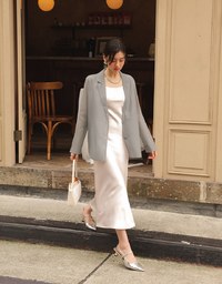 Lightweight Sheer Longline Button Front Tailored Jacket
