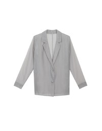 Lightweight Sheer Longline Button Front Tailored Jacket