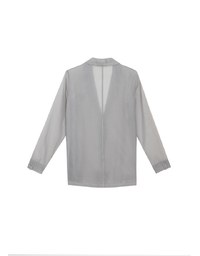 Lightweight Sheer Longline Button Front Tailored Jacket