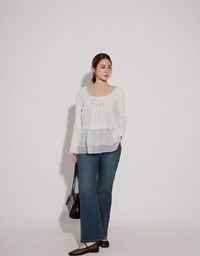 Floral Print Ribbed Tie Front Cropped Cardigan