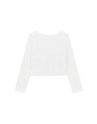 Floral Print Ribbed Tie Front Cropped Cardigan