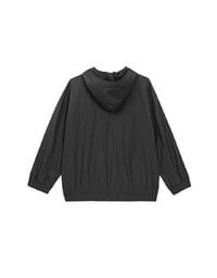 Drawstring Hem Hooded Windbreaker Jacket