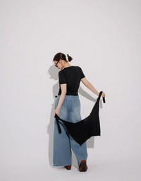 Knit Shawl Short Sleeve Crop Cardigan Top