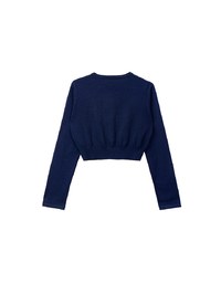 Preppy School Girl Basic Flower Long Sleeve Cardigan Knit Top