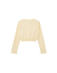 Preppy School Girl Basic Flower Long Sleeve Cardigan Knit Top