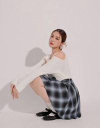 Asymmetrical Cut Out Ribbed Knit Long Sleeve Top