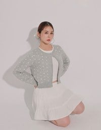【Ling Cheng Design】Classic Crew Neck Buttoned Knit Cardigan