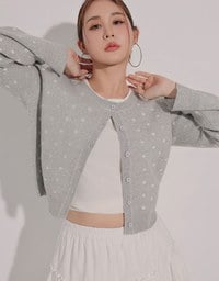 【Ling Cheng Design】Classic Crew Neck Buttoned Knit Cardigan