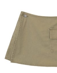 2 Way Convertible Cargo Style Skort with Button Closure