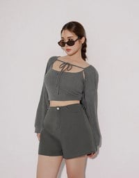 2 Way Convertible Cargo Style Skort with Button Closure