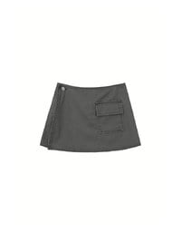 2 Way Convertible Cargo Style Skort with Button Closure