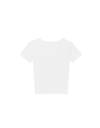 【Stain Resistant】Simple Basic Crew Neck Fitted Crop Tee
