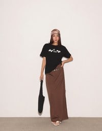 Cherry Graphic Logo Print Short Sleeve Tee