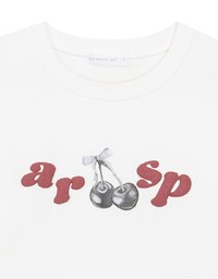 Cherry Graphic Logo Print Short Sleeve Tee