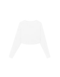 Basic Crew Neck Knit Fitted Long Sleeve Crop Top