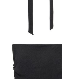 Ruched Side Crop Tube Bra Top with Thin Scarf Set