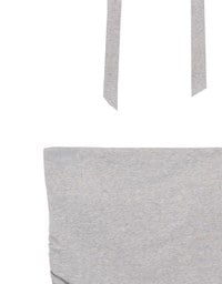 Ruched Side Crop Tube Bra Top with Thin Scarf Set