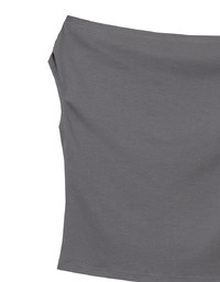 Fitted Off Shoulder Stretch Cotton Short Sleeve Top