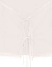 Faux 2 Piece Short Sleeve Tee with Back Lace Up Detail
