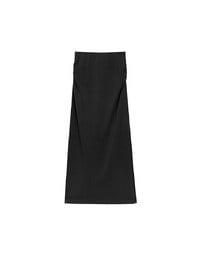 High Waist Jersey Maxi Skirt with Side Ruching