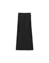 High Waist Jersey Maxi Skirt with Side Ruching