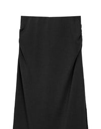 High Waist Jersey Maxi Skirt with Side Ruching
