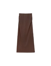 High Waist Jersey Maxi Skirt with Side Ruching