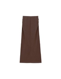 High Waist Jersey Maxi Skirt with Side Ruching
