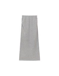High Waist Jersey Maxi Skirt with Side Ruching