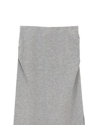 High Waist Jersey Maxi Skirt with Side Ruching